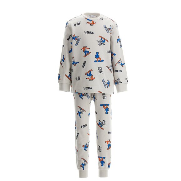 Original Marines,Italy - 60% Off  - US Seller -SNOWBOARD LOVERS' PRINT SLEEP SET - Picture 1 of 4